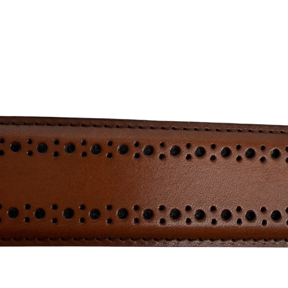 Allen Edmonds Strand Size 11 3E Wide Brown Leather Brogue Oxford Matching Belt